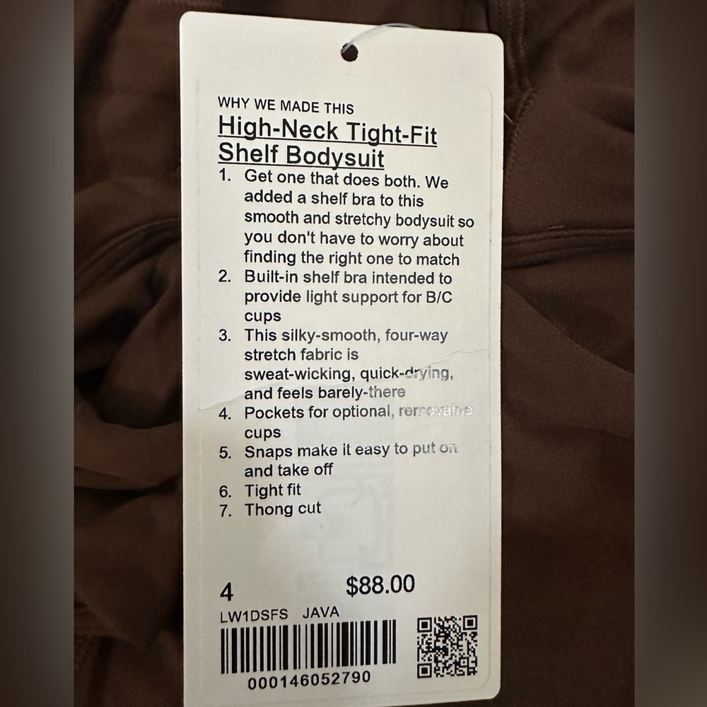 Lululemon High-Neck Tight-Fit Shelf Bodysuit - Picture 7 of 8